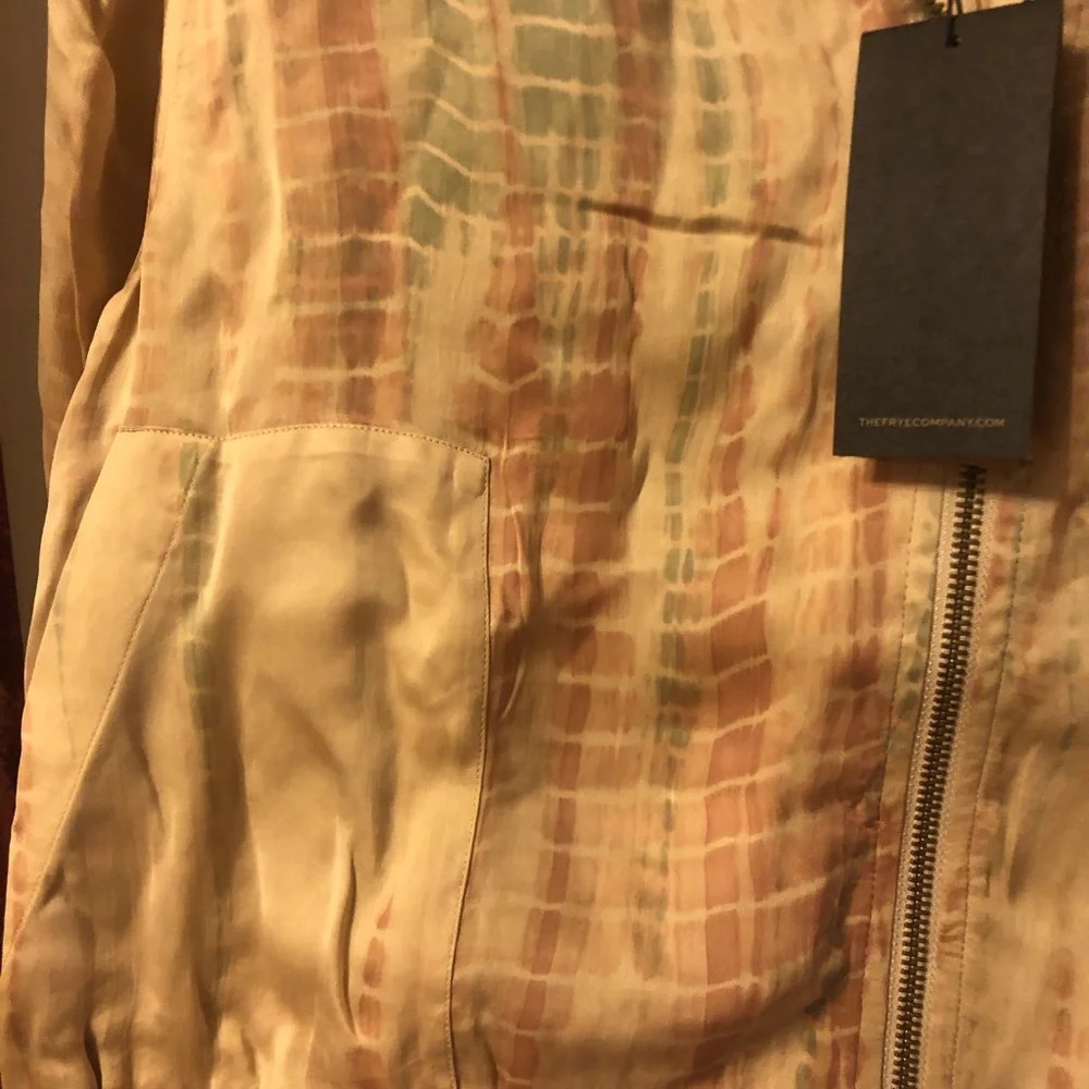 NWT FRYE TIE DYE SILK JACKET - Picture 5 of 7